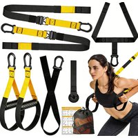 Resistance Training Kit Full Body Workout with Suspension Straps Door Anchor Handles Carrying Bag Home Gym