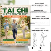 1Pcs Tai Ji Walking Easy 3-week Program Book 21 Days Transformation Challenge Tai Ji For Seniors Only 10 Minutes Daily