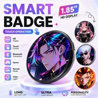 Mit Sound aufgerüstetes Smart Bluetooth Anime Digital E-Badge Elektronisches Merchandise-Abzeichen Digitaler Pin Anime Dynamisches Display E-Badge