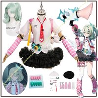 Zenless Zone Zero Sunna Cosplay Costume Set - JK Dress Wig Skirt Stage Props White Black Cute Gaming Suit for Fans
