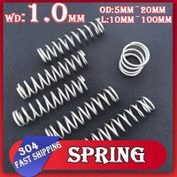 304 Stainless Steel Compression Spring Wire Diameter 1.0mm Y-shaped Shock Absorption Return Spring Customizable 10Pcs