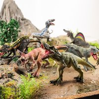 Simulation Dinosaur Solid Tyrannus Tyrannosaurus Velociraptor Toy Bluecanthosaurus Double Crown Dragon Animal Model Collection