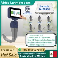 3.5" HD Touch screen Anesthesia Digital Video Laryngoscope 6 sizes Reusable Sterilizable Blades Optional