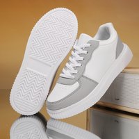 Men's Colorblock Casual Sneakers Men's Perforated Leather Court Sneakers ventilate lightweight fashion trend versatile