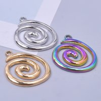 5Pcs Fashion Spiral Swirl CharmsVortex Circle Pendants for Necklace Bracelet Earring Jewelry Making Handmade Findings Wholesale