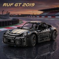 Klemmbausteine RUF GT 2019 1:10 Sportrennwagen Baukasten Technik 63006 Supersportwagen Hypercar Fahrzeug-Modellbausatz Jungen Spielzeug Erwachsene Kinder Geschenk 1655 Teile