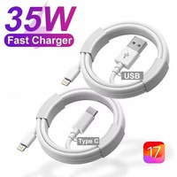For PD 35W Fast Quick Charger USB Type C For iPhone 15 14 13 12 11 Pro Max Mini Plus XR XS Charging Data Cable Accessories