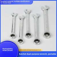 6/7/8/9/10mm Universal Spanner Metric Ratchet Combination Save Labour Wrench 72 Teeth Steel End Head Ratchet Dual-purpose Wrench