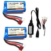 orignal 15C 2S 7.4V 1300mAh Li-ion battery/7.4V USB for SCY-16301 16302 16303 16201 16101 16102 16103 16106 1/16 R/C cars parts