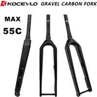 KOCEVLO GF07 Gravel Fork Carbon Fiber Tapered Gravel Bicycle Front Fork Bike Fork 700C x 55C Thru Axle 12x100mm