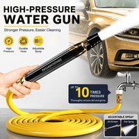2 pcs High-Pressure Water Gun for Car & Garden, Adjustable Spray Nozzle with Durable Hose, 10x Pressure Boost for Easy Cleaning