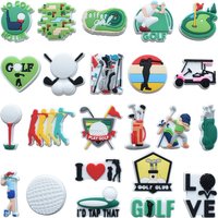 PVC golf series shoe Charms Slippers Buckle combination for Wristbands clog accessories Decoration Bands gift unisex party
