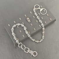 2025 New Model Y2K Green Eyes Skull Pants Chain Hip Hop Punk Men And Women One's Waist Luxury Accessories Gothic Key Chain