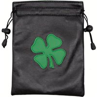 Four Leaf Clover Design Golf Valuables Pouch Golf Pouch Bag with Drawstrings Golf Tee Bag Pouch Golf Tee Pouch Golf Ball