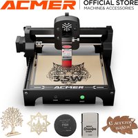 Mini graveur laser ACMER, machine de découpe CNC, machines de travail du bois portables, machine de gravure laser à lumière bleue 3000 mW pour le bricolage en bois