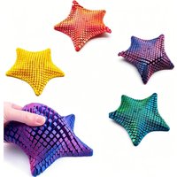 3D Printed Articulated Starfish Flexible Joint Fidget Toy Tactile Stress Relief Pocket Desktop Marine Ornament Adult Relax Gift