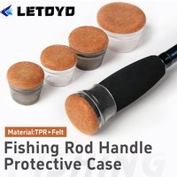 LETOYO Fishing Rod Handle Protective Case TPR Material Integrated Forming Fishing Rod Handle Cover