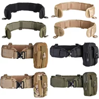 Tactical Nylon Belt Comfortable Padded Molle System Quick Release Durable Metal Alloy Buckle Heavy Duty Battle Belt Outdoor Use