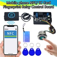 Moduł przekaźnika indukcyjnego NFC do telefonu komórkowego DC10V-120V panel kontroli dostępu za pomocą linii papilarnych kontroler kart IC odblokowanie drzwi samochodu DIY