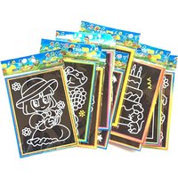 5/10/15/20pcs Scratch Painting Notebook Art Classroom Supplies Office Cultural School Rewards Teaching Incentive Supplies TMZ