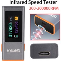 0.96-inch Infrared RPM Tester DC5V 0.5A Digital Infrareds Laser Sensor Tachometer Non-Contact Measurement with USB-C Port