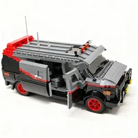 NEW MOC 2016PCS A Team Television Van SWAT Car Model DIY Creative Ideas Technology Display AssemblyPuzzle Birthday Gift Decor