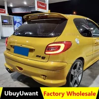 Car Styling ABS Plastic Unpainted Primer Rear Trunk Boot Wing Roof Lip Spoiler For Peugeot 206 Spoiler 2008-2013