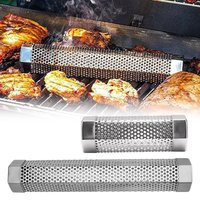 Pellet Smoker Tube, 6/12 Inch Stainless Steel Wood Pellets Smoke Generator for Hot or Cold Smoking Work with BBQ Grill Smokers