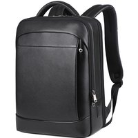100% Genuine Leather Backpack Men 15.6 Inch Laptop Backpack USB Charge Anti-Theft Waterproof Large Capacity Male Travel Bags