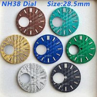 28.5mm New NH38 Hollowed Out Dial Custom Logo Dial Green Luminous for NH38 Movement Watch Accessories Repair Tools