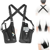 Double Shoulder Armpit Bag for Men Anti Theft Hidden Adjustable Strap Holster Water Resistant Crossbody Pack for Work Travel