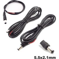 12V 5A DC Male Power Supply DIY Cable Extension LED Light 20 AWG Jack Cord DC Connector For CCTV 5.5x2.1mm Plug