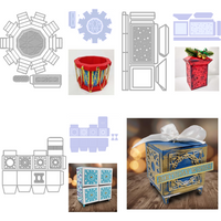The Cube Gift Box On My Drum Shaped Lantern Die Set Cutting Dies Scrapbooking Accessories Paper Making Frame Card Craft