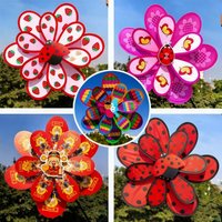 Multistyles Sunflower Windmill PVC Diameter 28~38cm Stake Standing Lawn Flower Pinwheel Garden Yard Wind Spinner
