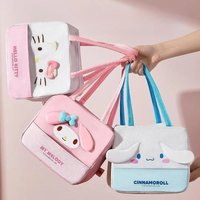Kawaii Hello Kitty My Melody Cinnamoroll lunch box handbag student work lunch aluminum foil thickened thermal bag holiday gift