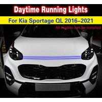 1pcs For Kia Sportage QL 2016-2021 LED 12V Daytime Running Light Fog Lights Car DRL Waterproof LED Fog Lamp Daylight