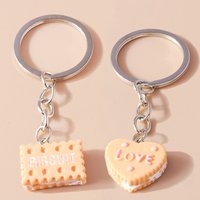 Cute Cartoon 3D Simulated Food Keychains Donut Cookies Chocolate Biscuit Key Ring for Men Women Handbag Pendant DIY Jewelry Gift