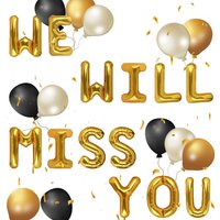 We Will Miss You Banner Office Work Decoration Retirement Party Decor Retirement Banner Going Away Party Decor Farewell