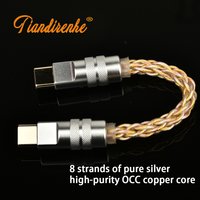 Tiandirenhe Hifi OTG Cable Upgraded Type-C to Type-C High Purity OCC Copper Silver Soft Cable for iPhone15 & Android Top Quality