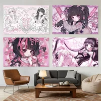 Cute Jirai Kei flag Decorative Banners Suitable For Outdoor Camping Family Parties And Garden Walls Gift