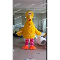 Likable Yellow Big Bird Mascot Costume Christmas Fancy Dress Christmas Halloween Adult Cartoon Character Mascot Costume