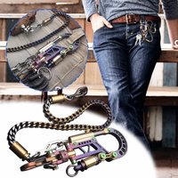 1pc Stainless Steel PUnk Carabiner Keychain Key Hook Keychain Bolt Carabiner-evo / Base + 2 Small Titanium Carabiner