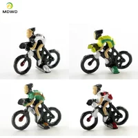 Model Railway HO Scale 1:87 Cyclist Photographer Cycling 15 Different Poses Bicycle Motorcycle