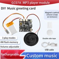 GC07A Speaker Magnetron Recording Greeting Card Movement Gift Box Christmas Birthday Card MP3 Download Voice Module