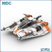 Space Series Rebel T-47 Snowspeeder Model MOC Building Blocks Aircraft Set DIY Assemble Bricks Toys Space Collection Gifts