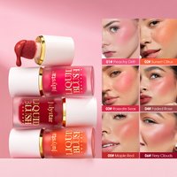 6 Color liquid powder blusher is durable and natural, easy to mix, light in texture, suitable for all skin colors, and suitabl