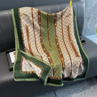 New Summer Autumn Light Thin Soft Long Silk Scarf Advanced Scarf All-Matching Ladies Shawl Elegant Temperament Printing Scarf