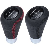 Universal 5/6 Speed Manual Leather Red Stitch Gear Shift Knob Car Gear Stick Shift Knob Lever Manual Transmission M8 M10 M12