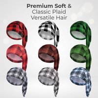 1pc New Hot European and American Christmas Party Supplies Adjustable Ball Fringe Long Night Cap Men's Checkered Hair Cap