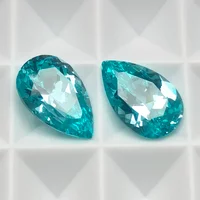 Lab Grown Paraiba Pear Shape VVS1 Gemstone for Charms Diy Jewelry Making Pendant Bracelet Materials Selectable AGL Certific